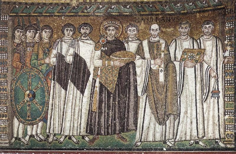 unknow artist Justinian, Bishop Maximilian Annus and entourage oil painting picture